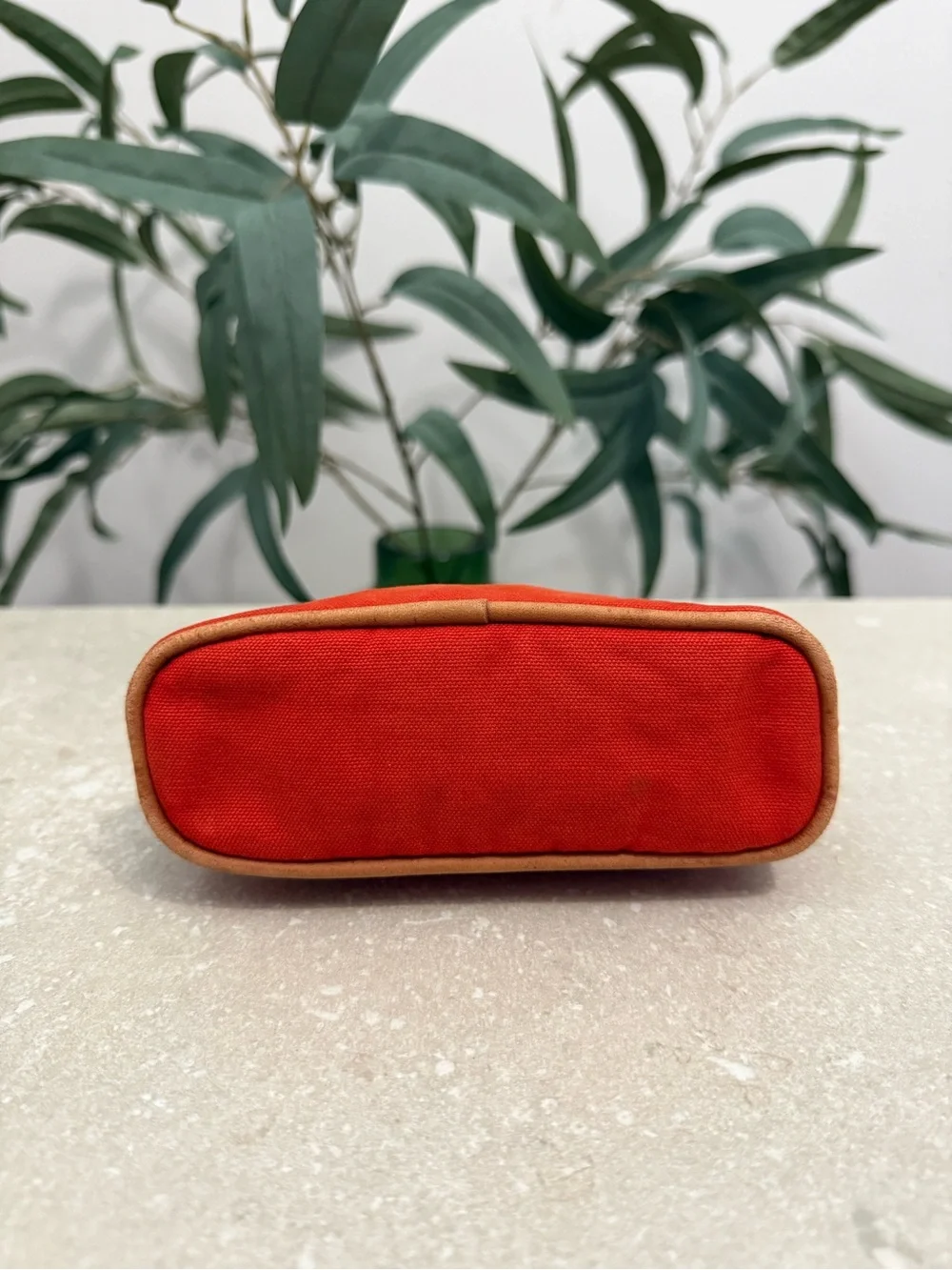Hermes Bolide Pouch TPM Orange Canvas Travel Cosmetic Bag
